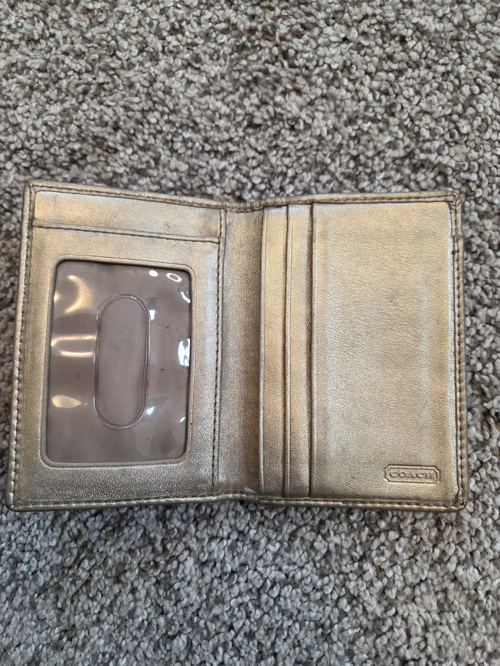 Vintage Y2K Coach Signature Wallet Set • Metallic Gold Canvas Bundle